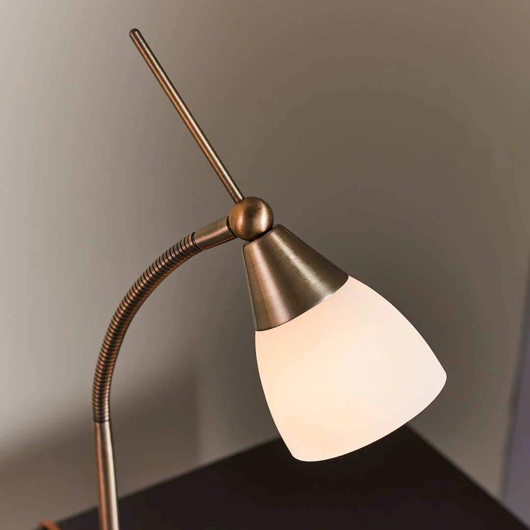 40cm Touch Desk Table Lamp Antique Brass - Image 5