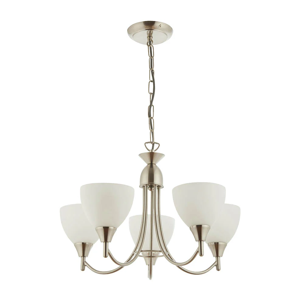Alton 5 Light Pendant Ceiling Light Satin Chrome - Image 10
