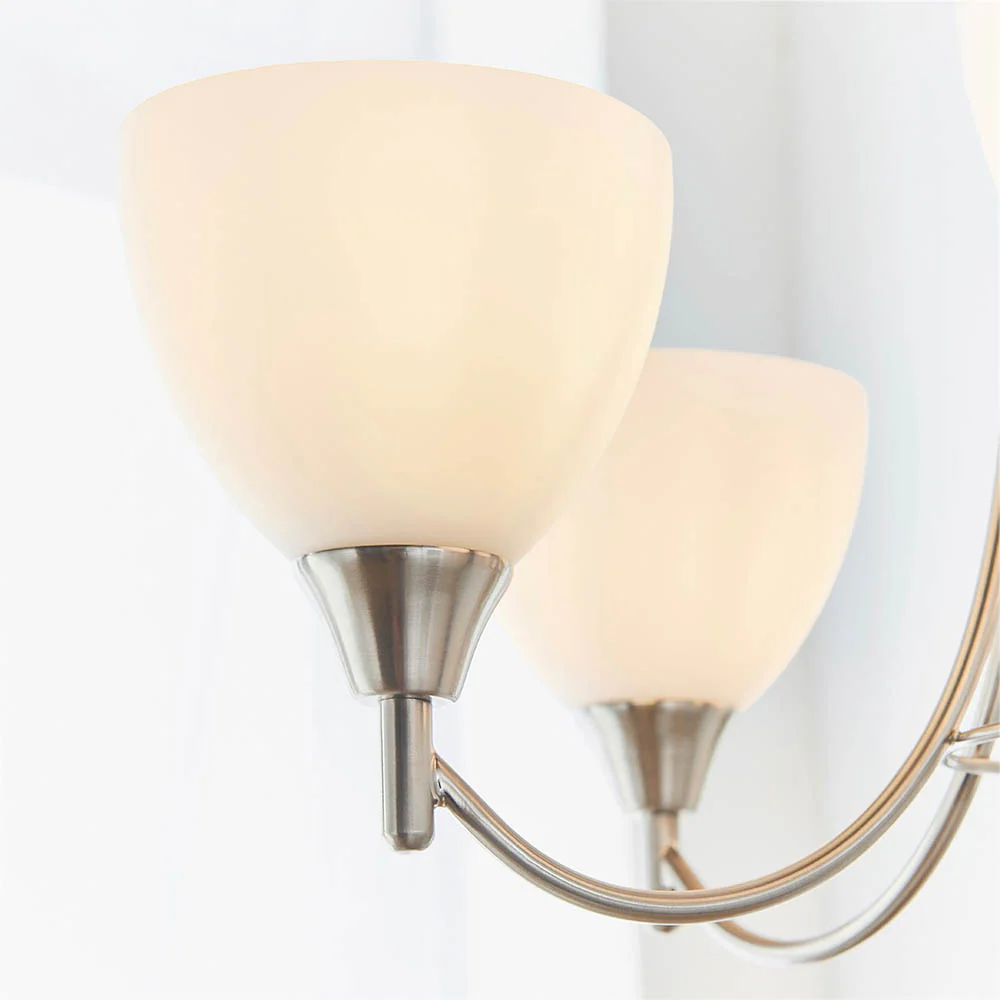 Alton 5 Light Pendant Ceiling Light Satin Chrome - Image 6