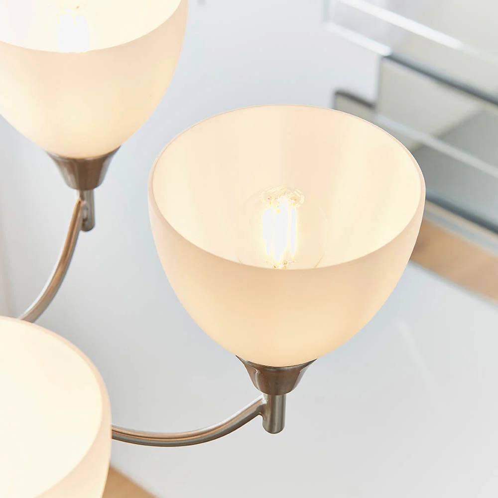 Alton 5 Light Pendant Ceiling Light Satin Chrome - Image 7