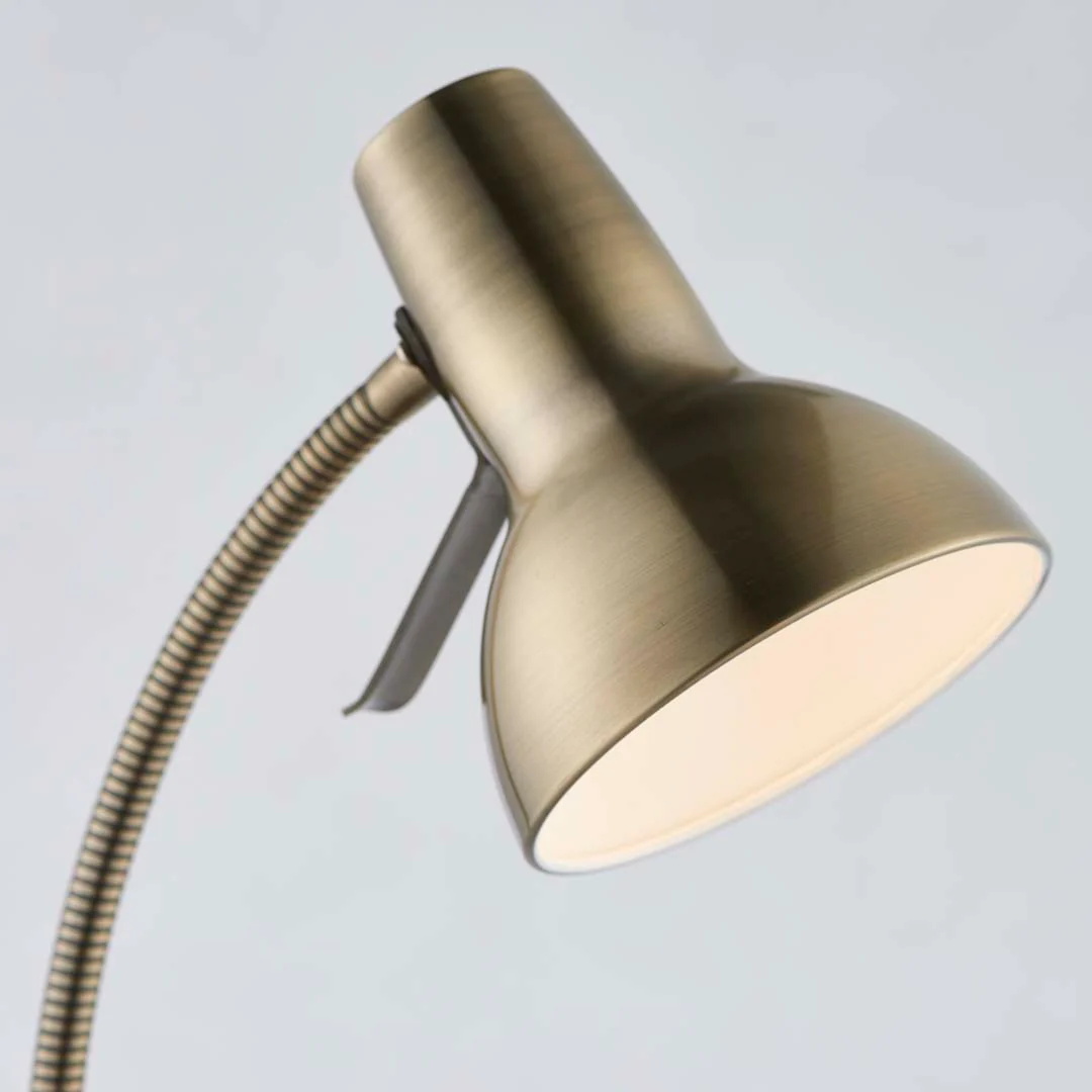 Amalfi Antique Brass Task Floor Lamp - Image 4