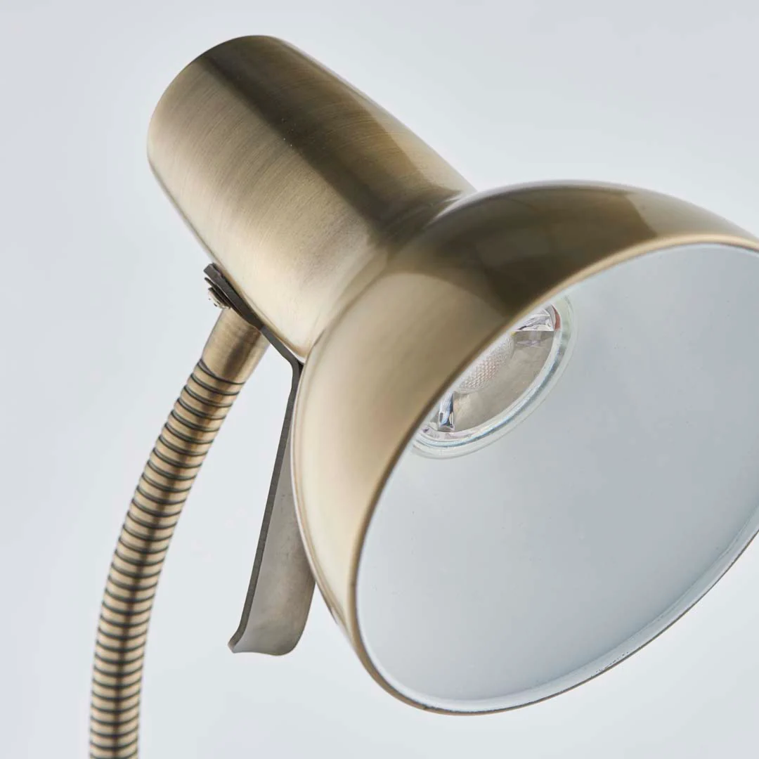 Amalfi Antique Brass Task Floor Lamp - Image 5