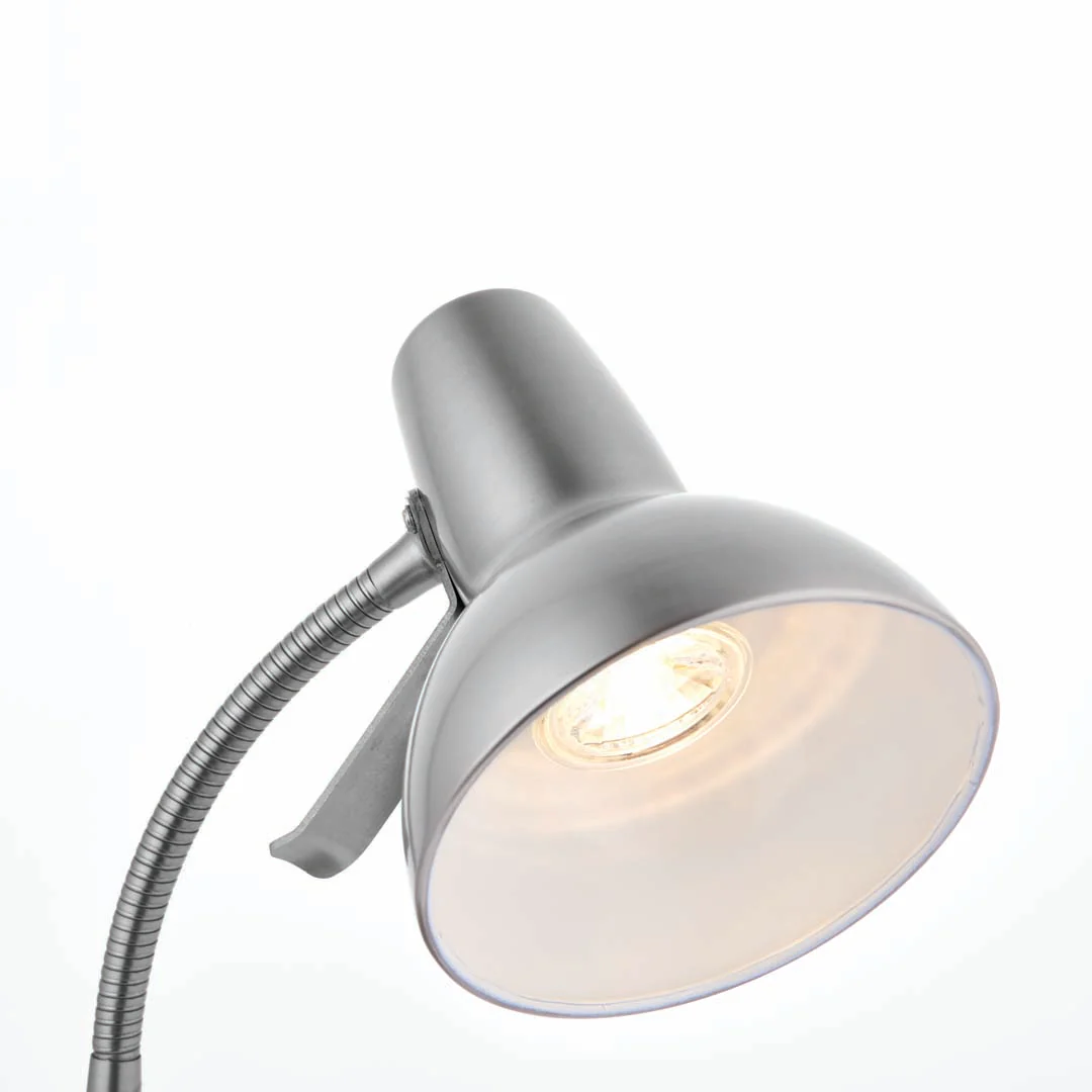 Amalfi 47cm USB Desk Lamp Satin Nickel - Image 10