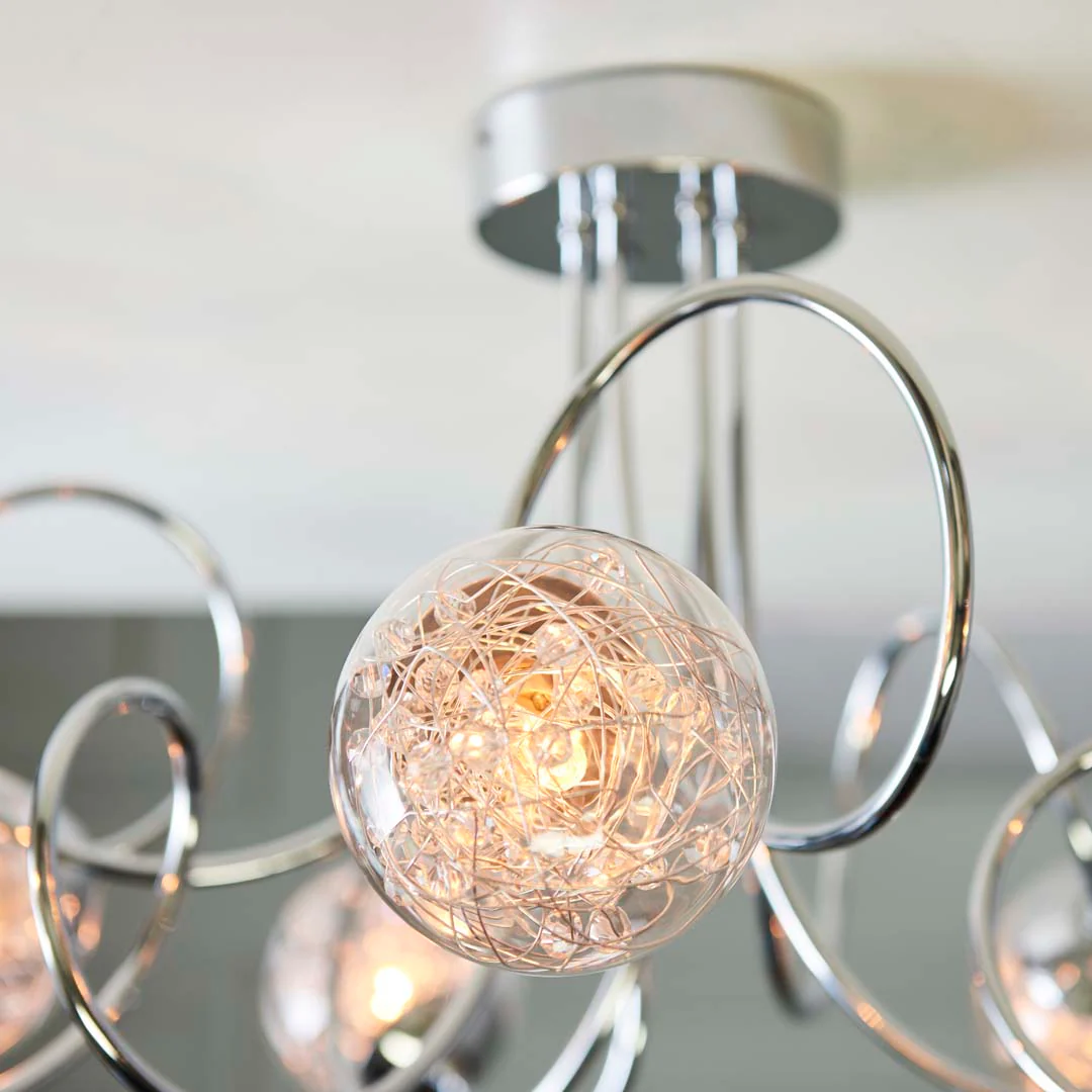 Auria 6 Light Semi Flush Ceiling Light - Image 11