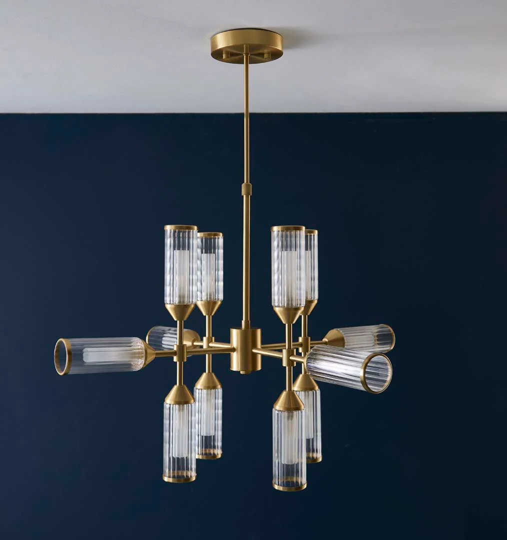 Botero 12 Light Satin Brass Ceiling Light - Image 3