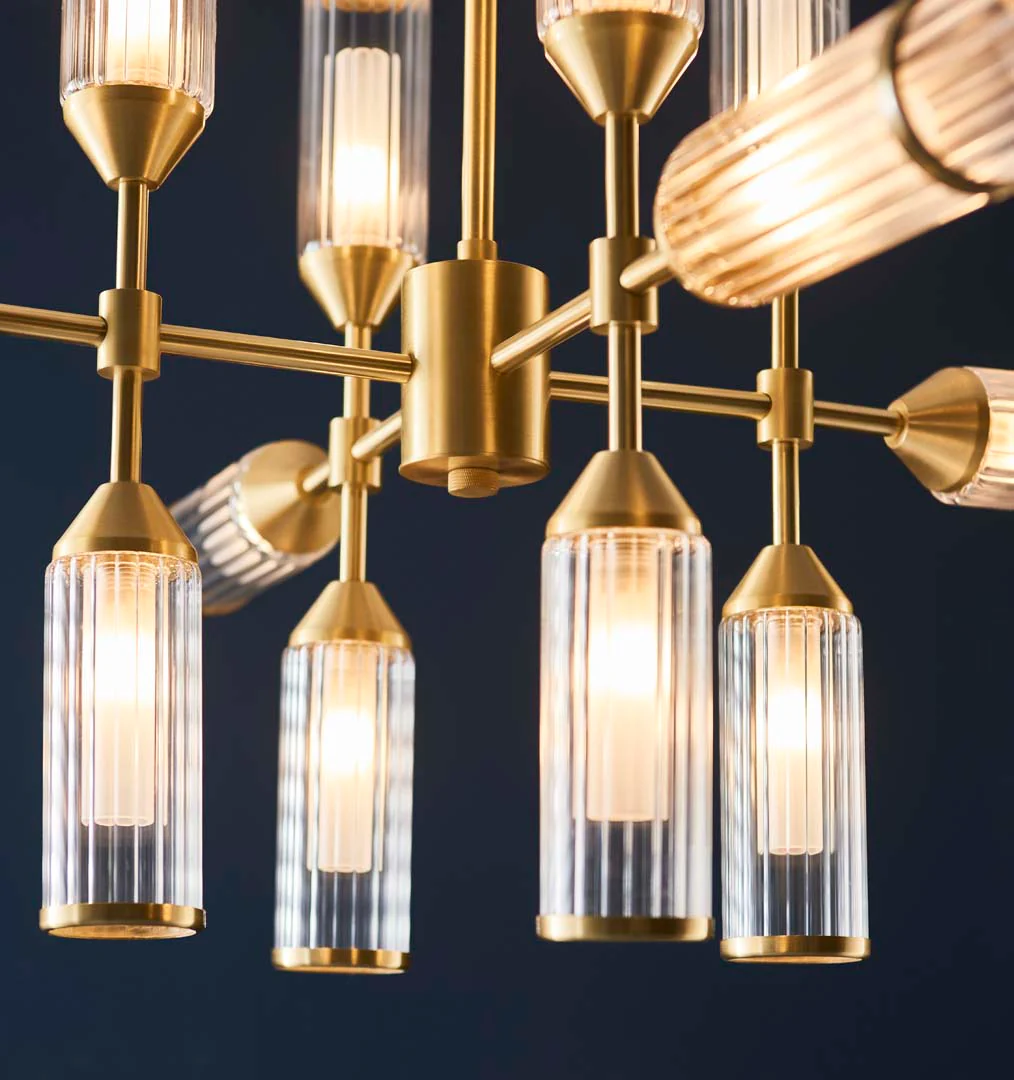 Botero 12 Light Satin Brass Ceiling Light - Image 4