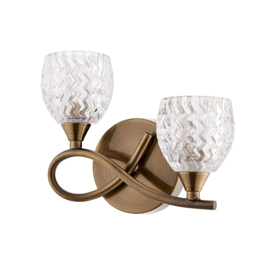 Boyer 2 Light Wall Light Antique Brass - Image 6