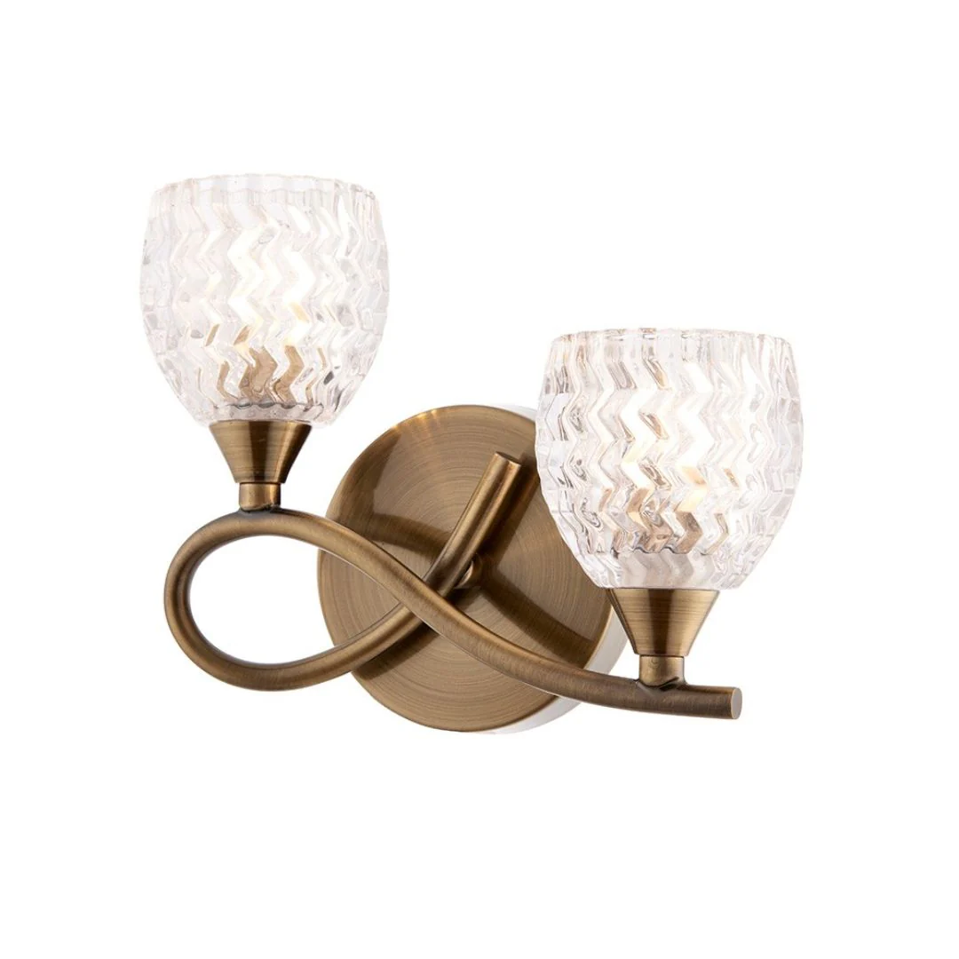 Boyer 2 Light Wall Light Antique Brass - Image 7