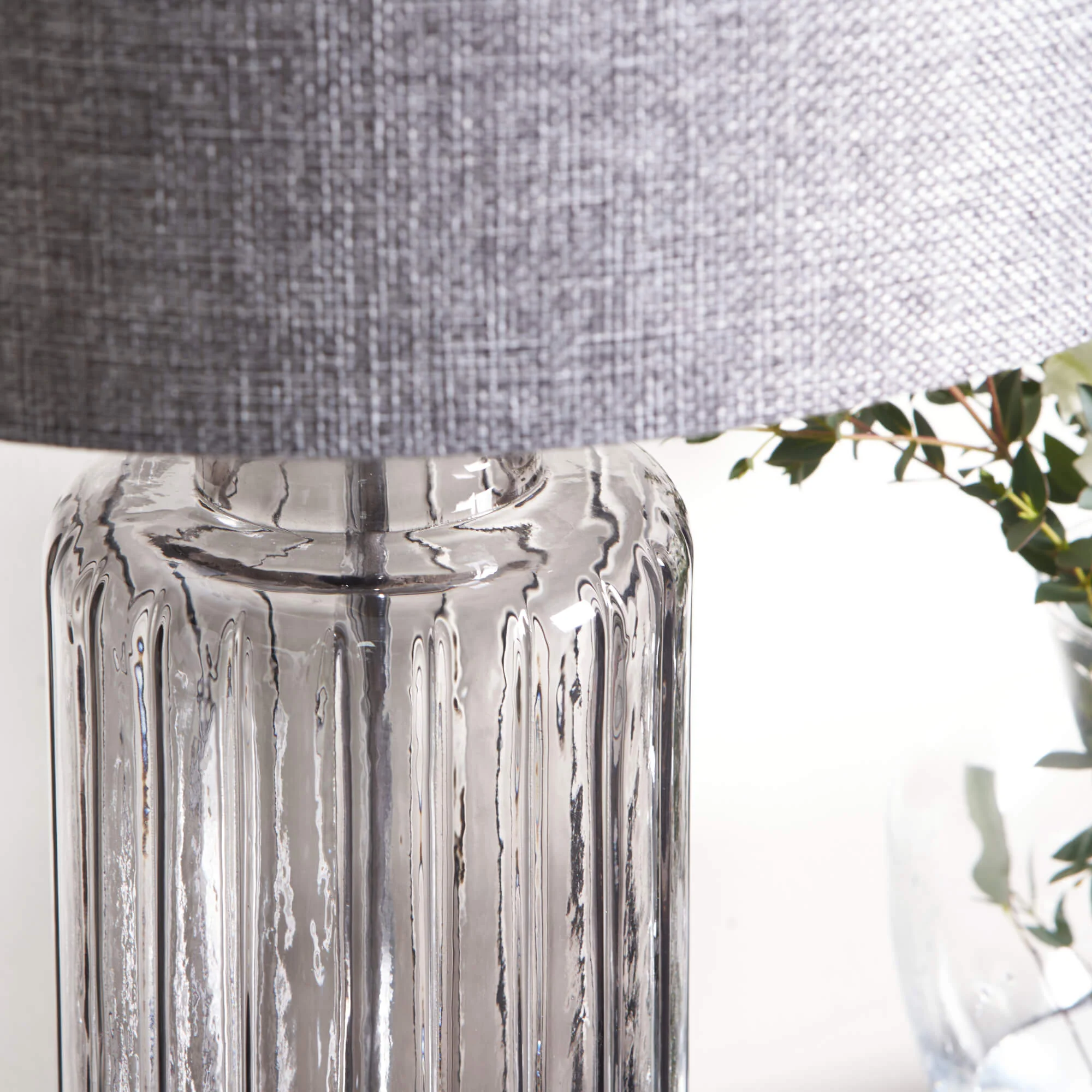 Brock Grey Smoked Glass Table Lamp - Image 7