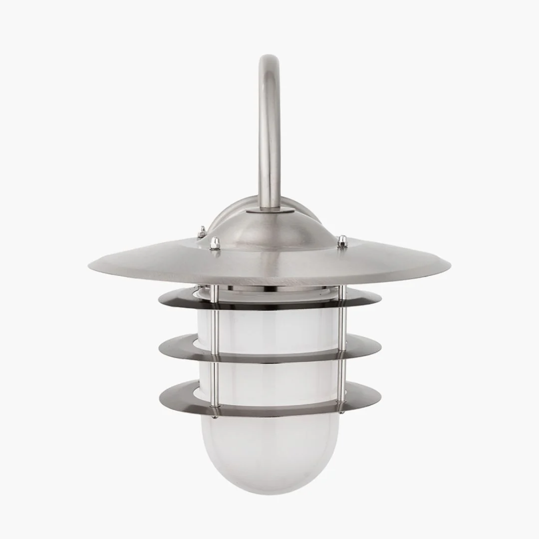 Centauri IP44 Outdoor Wall Light Brushed Steel - Image 4