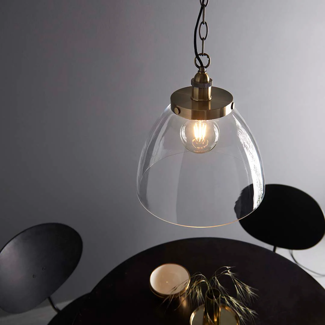 Hansen Antique Brass Grand Pendant Ceiling Light - Image 4