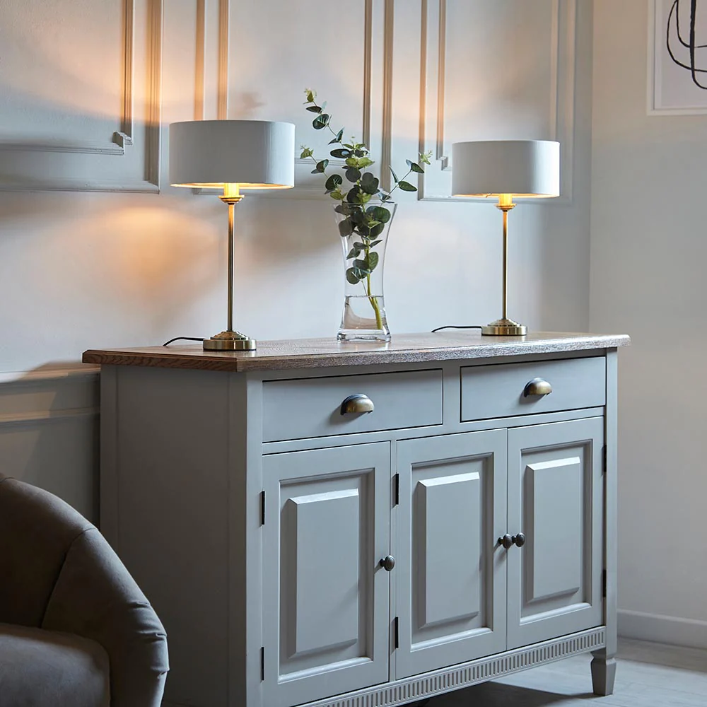 Highclere Antique Brass Table Lamp - Image 3