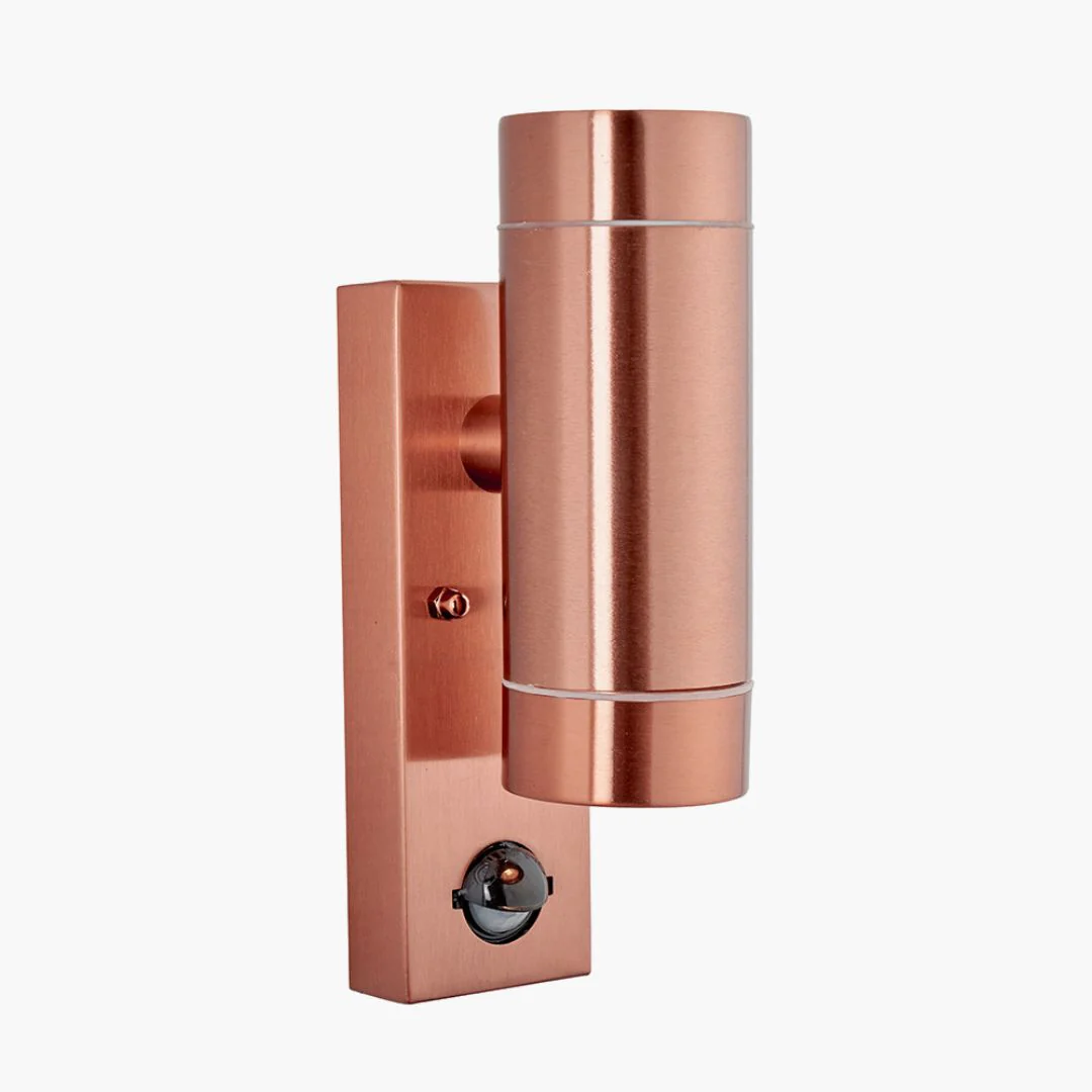 Lantana Copper Outdoor Up/Down PIR Wall Light - Image 7