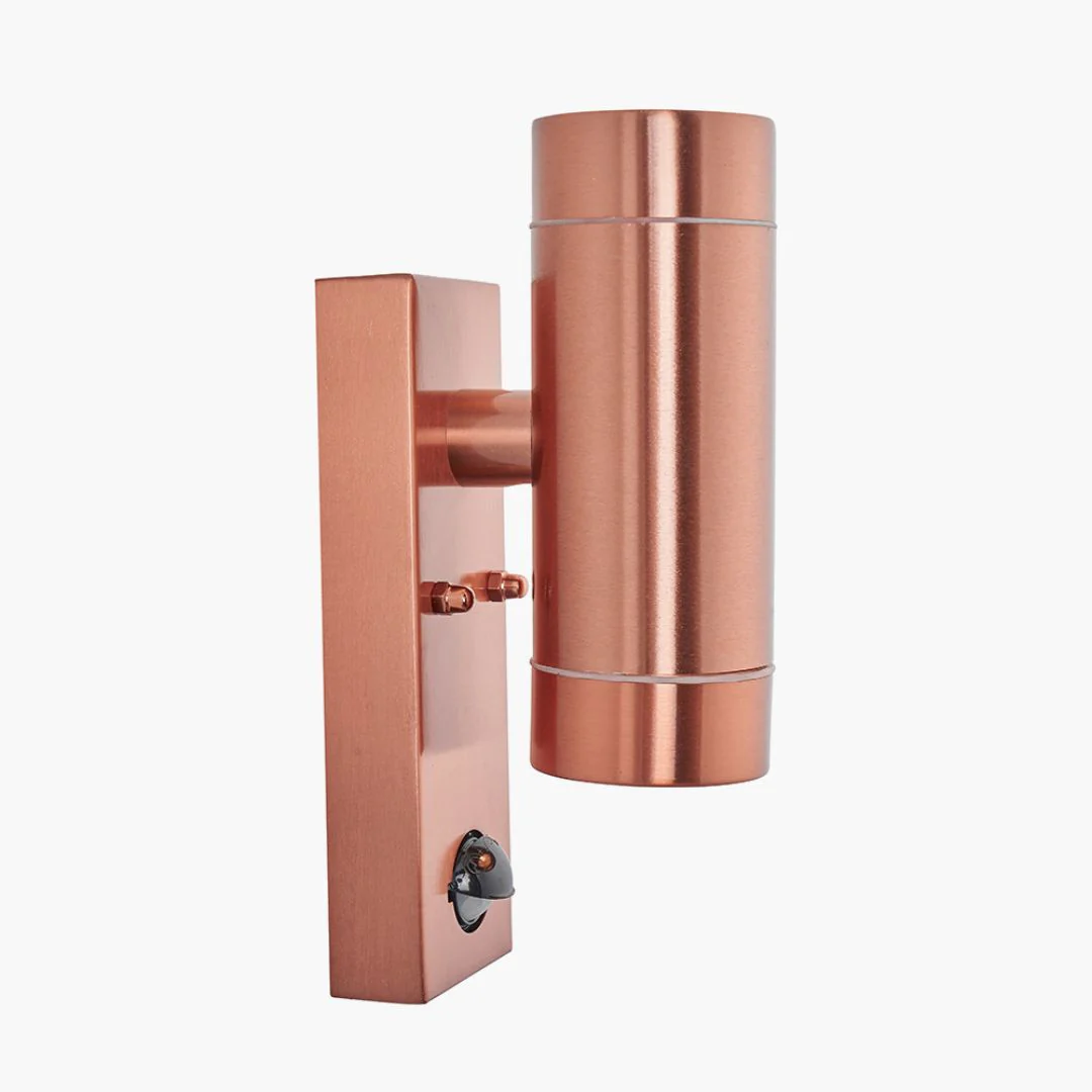 Lantana Copper Outdoor Up/Down PIR Wall Light - Image 8