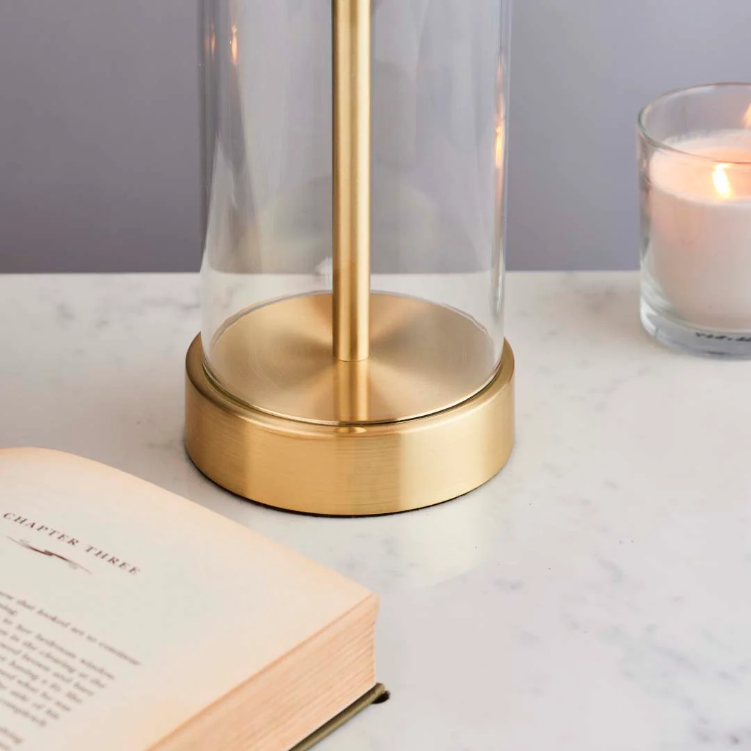Lessina Gold and Glass Touch Table Lamp - Image 5