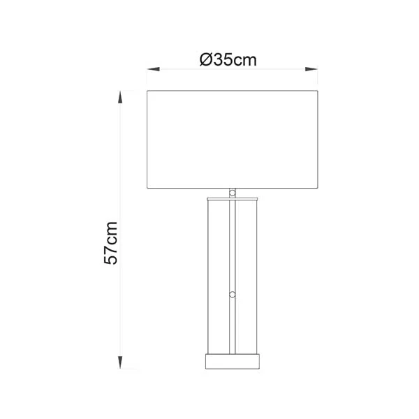 Lessina Gold and Glass Touch Table Lamp - Image 7