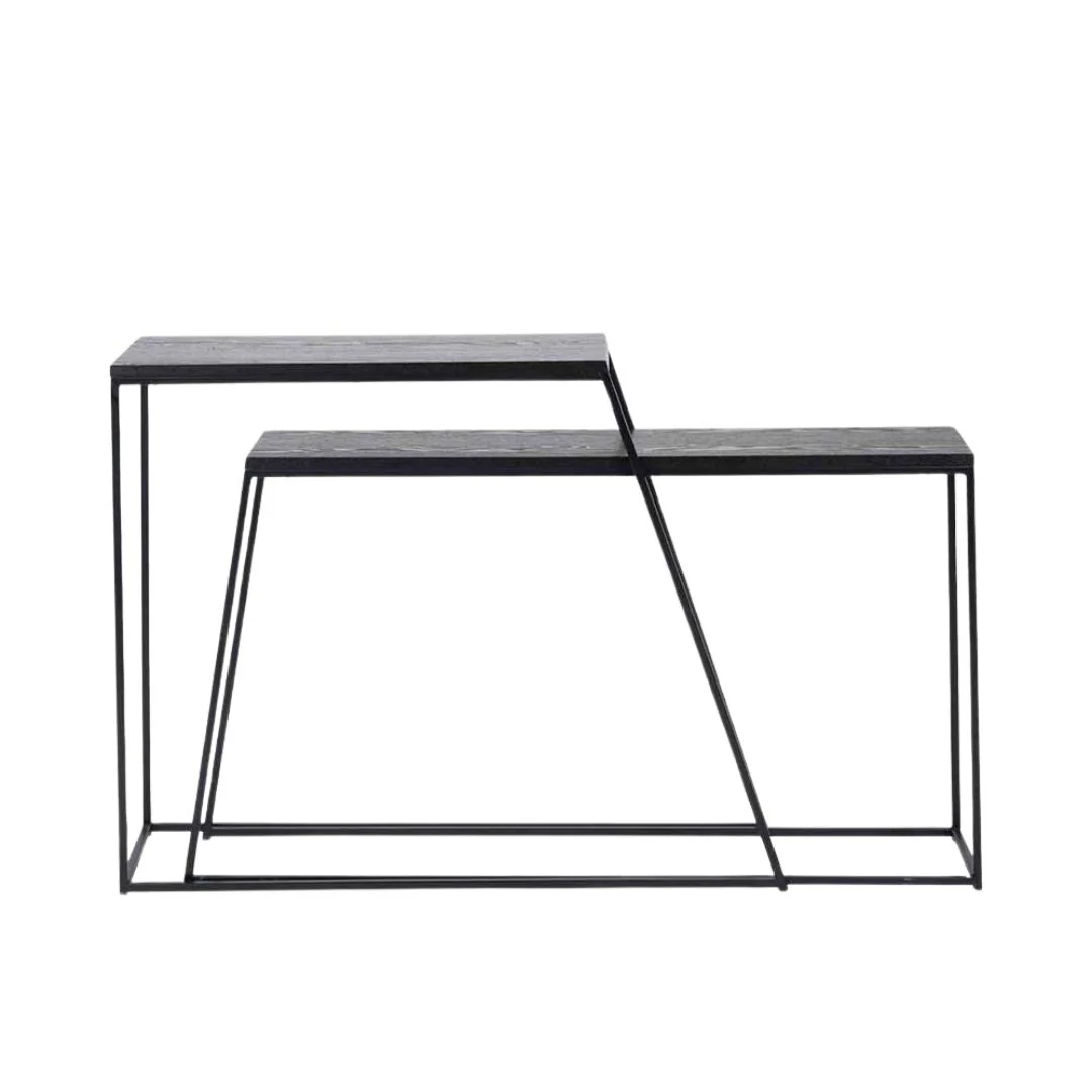 Mashiko Black Ash Veneer Duo Console Tables - Image 5