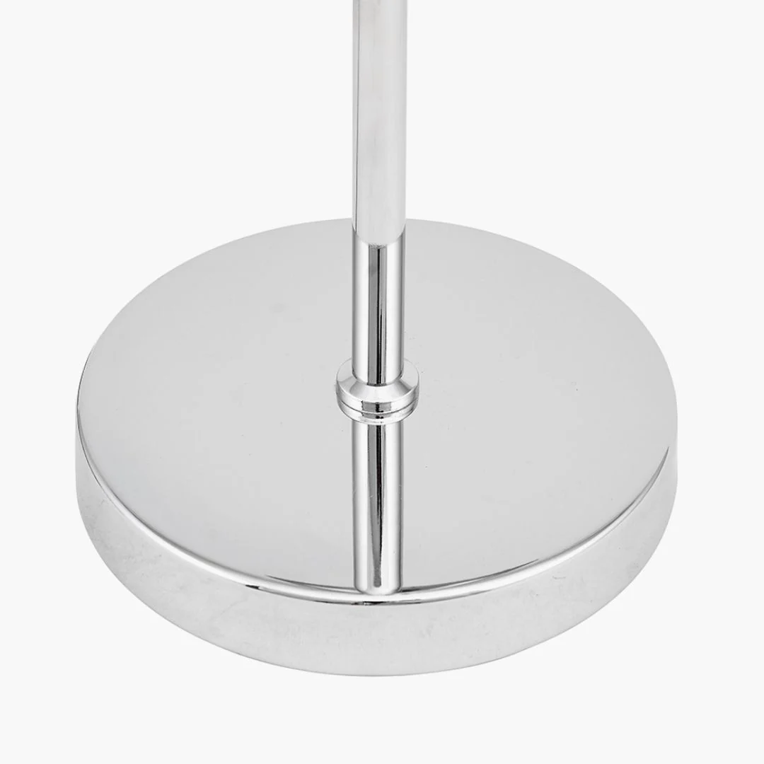 Monroe Smoked Glass & Silver Desk Table Lamp - Image 6