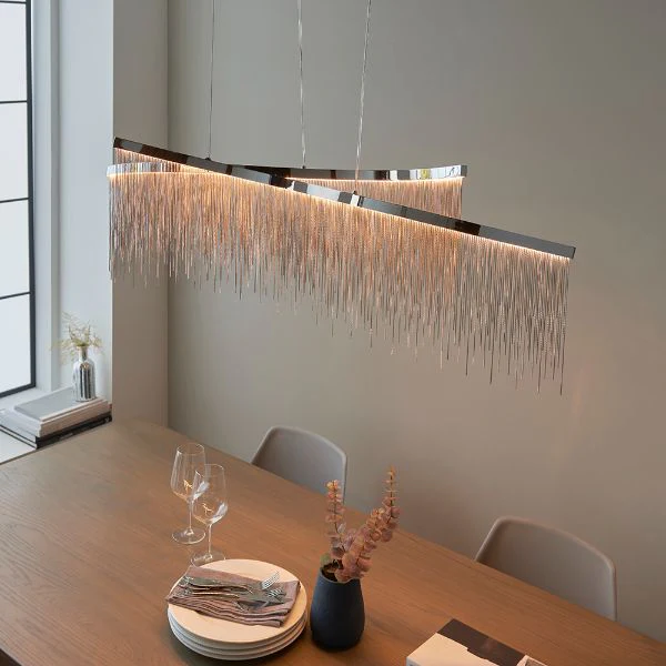 Orphelia 2-Light Polished Chrome LED Ceiling Pendant - Image 4