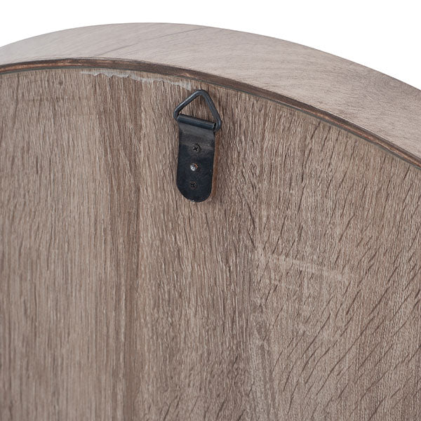 Stockholm Taupe Wood Round Wall Mirror - Image 7