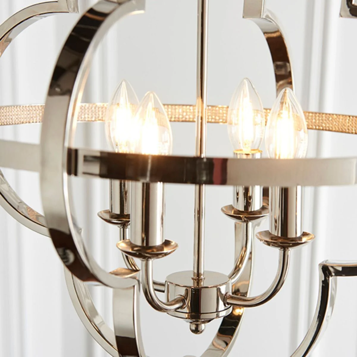 Vale 4 Light Nickel Ceiling Light - Image 3