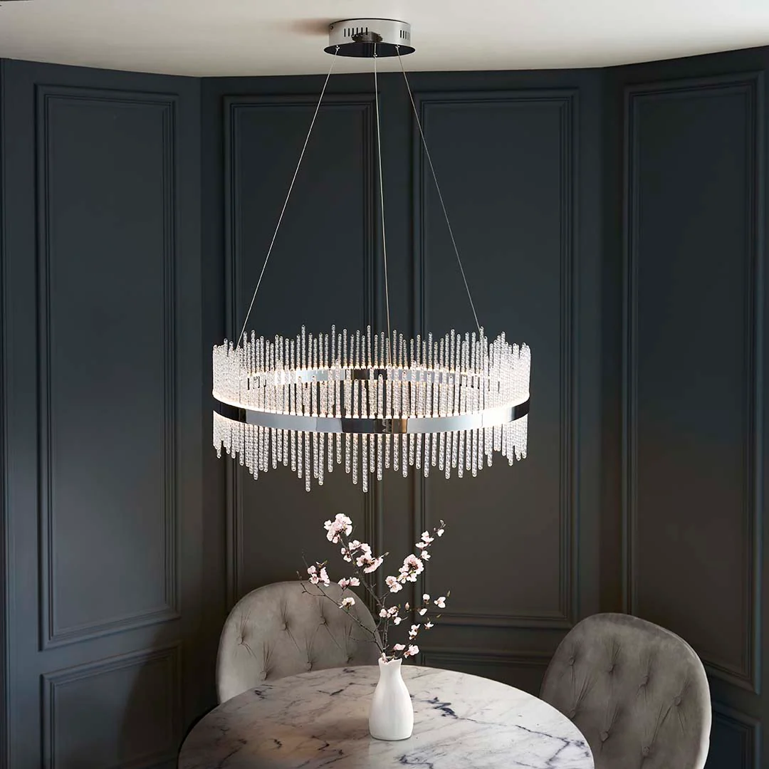 Virbrook Chrome Large LED Pendant Ceiling Light - Image 3