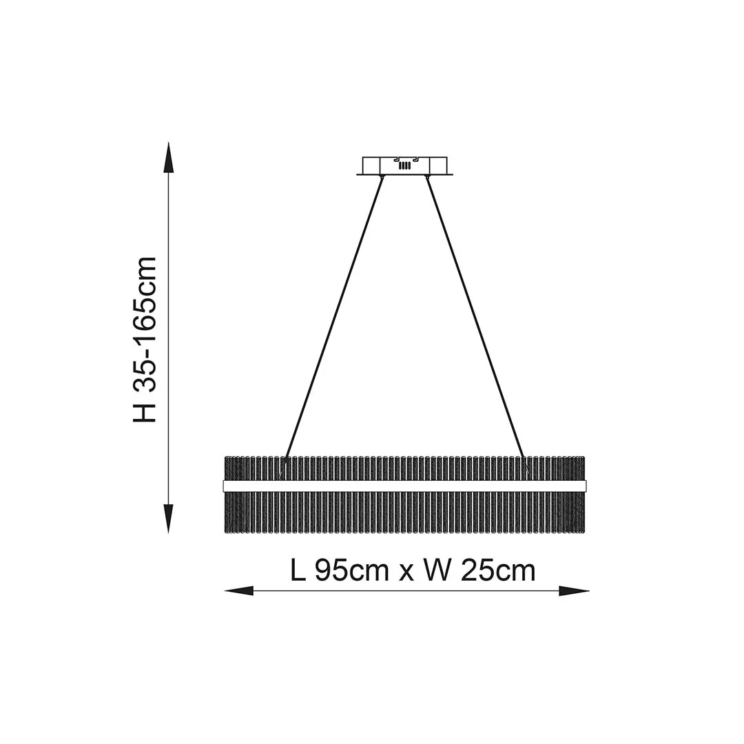 Virbrook Chrome Linear LED Pendant Ceiling Light - Image 10