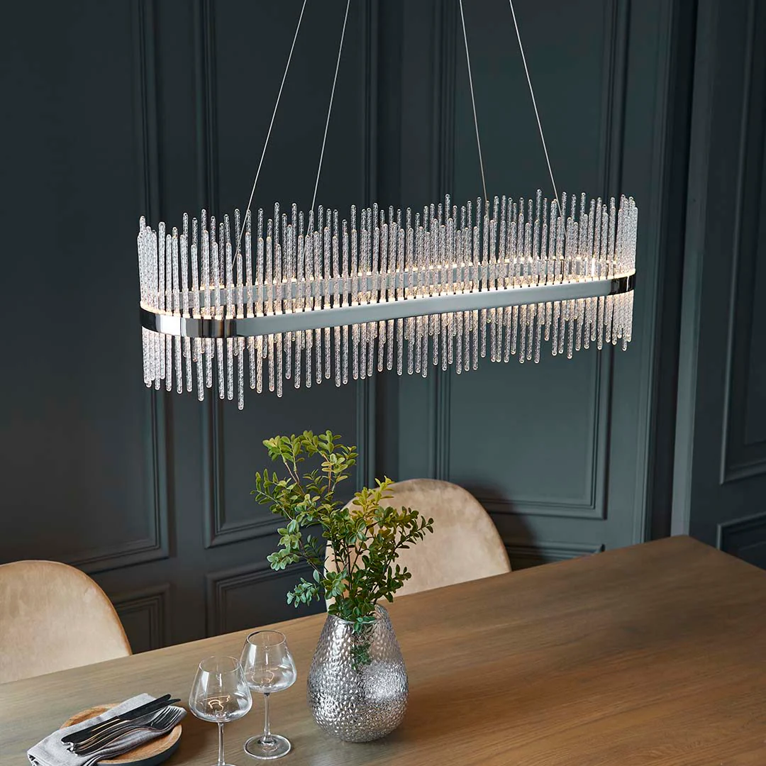 Virbrook Chrome Linear LED Pendant Ceiling Light - Image 4