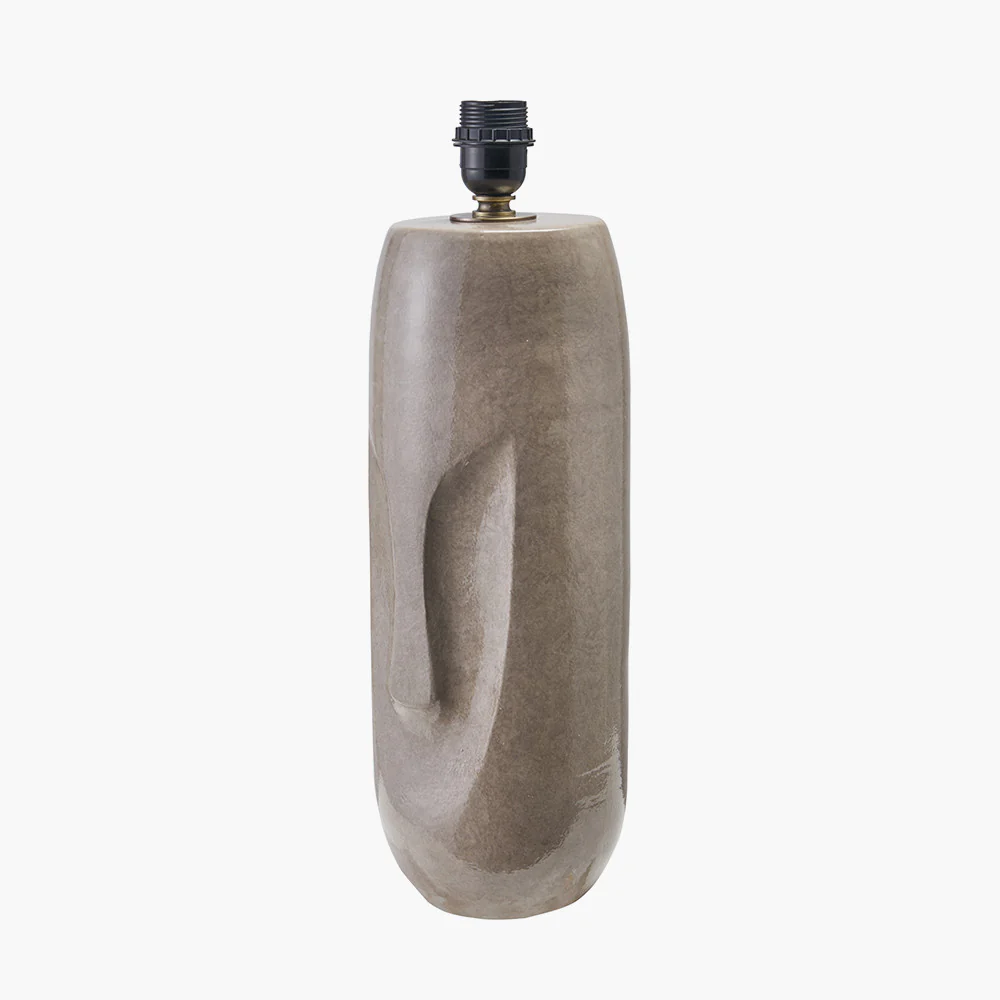 Visage Grey Face Design Tall Stoneware Table Lamp - Image 4